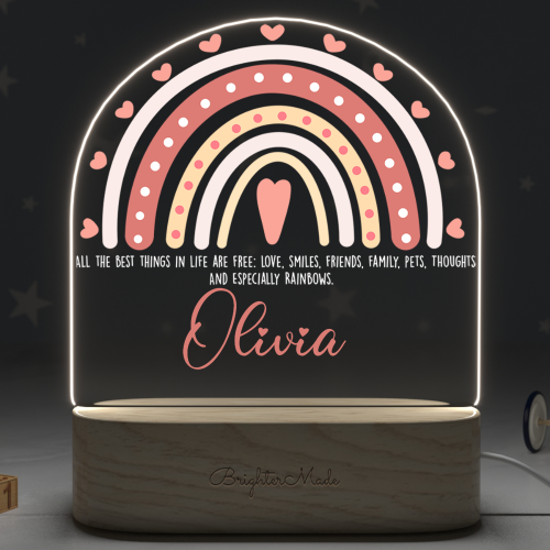 Rainbow Dreams - Personalized Night Light