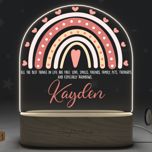 Rainbow Dreams - Personalized Night Light