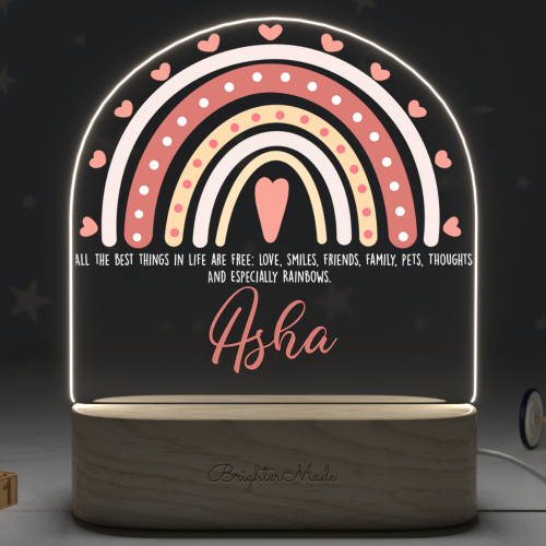 Rainbow Dreams - Personalized Night Light