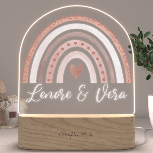 Rainbow Watercolor - Personalized Night Light