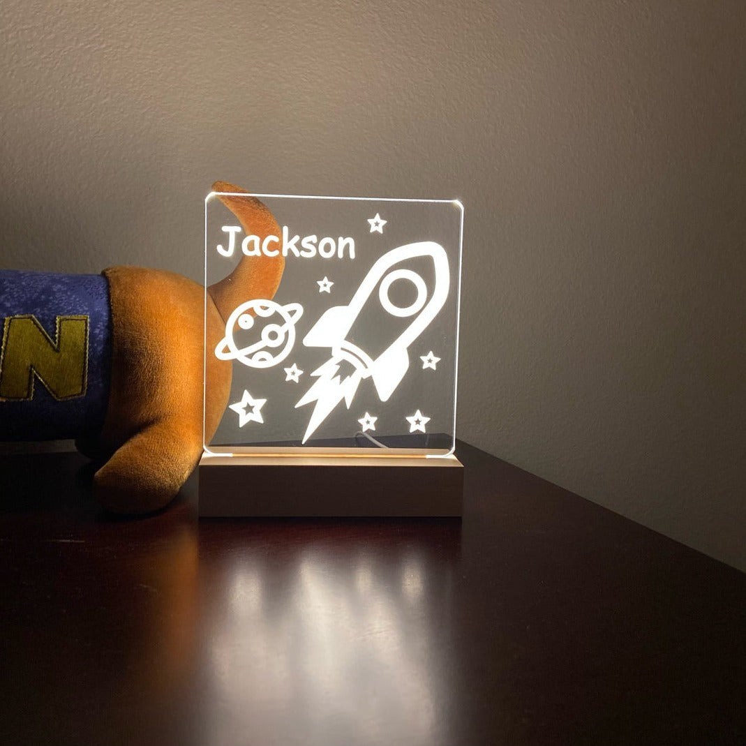 Rocket Ship - Personalized Night Light