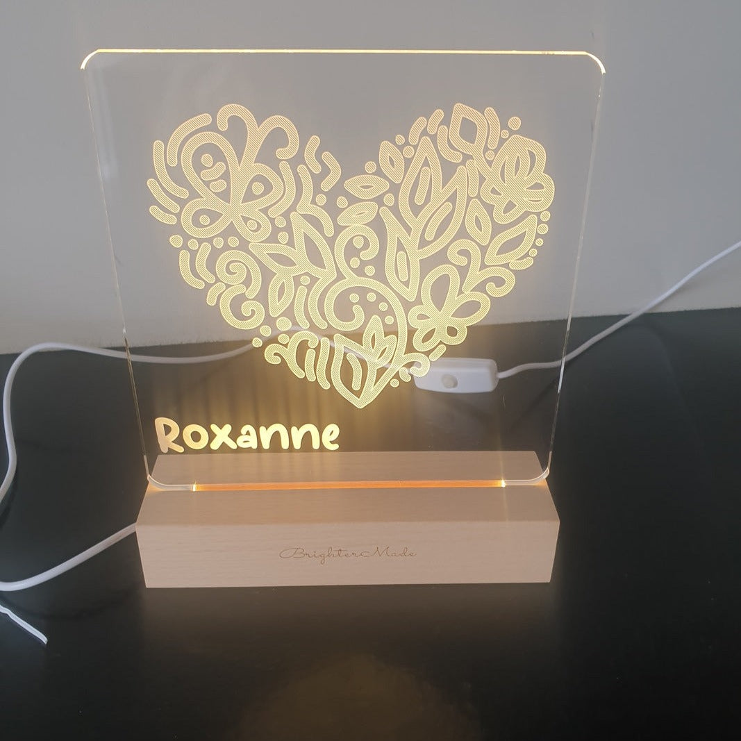 Love Heart - Personalized Night Light