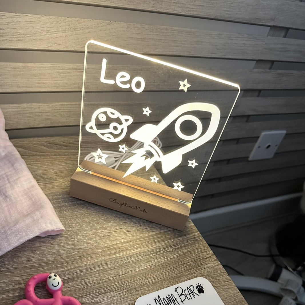 Rocket Ship - Personalized Night Light