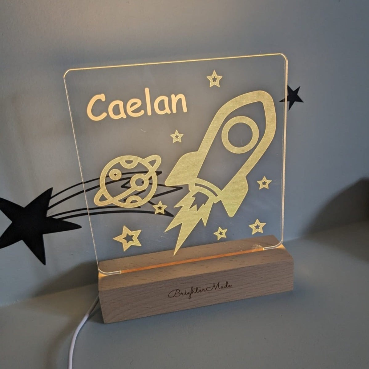 Rocket Ship - Personalized Night Light