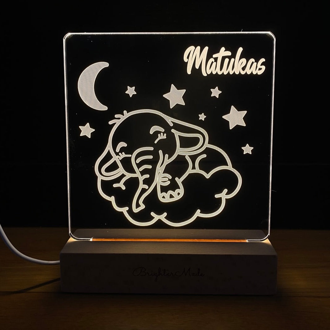 Elephant - Personalized Night Light