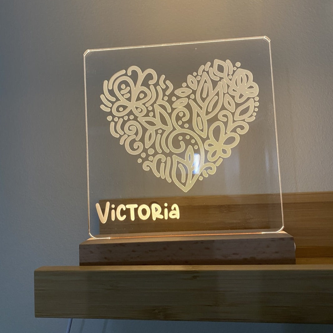 Love Heart - Personalized Night Light