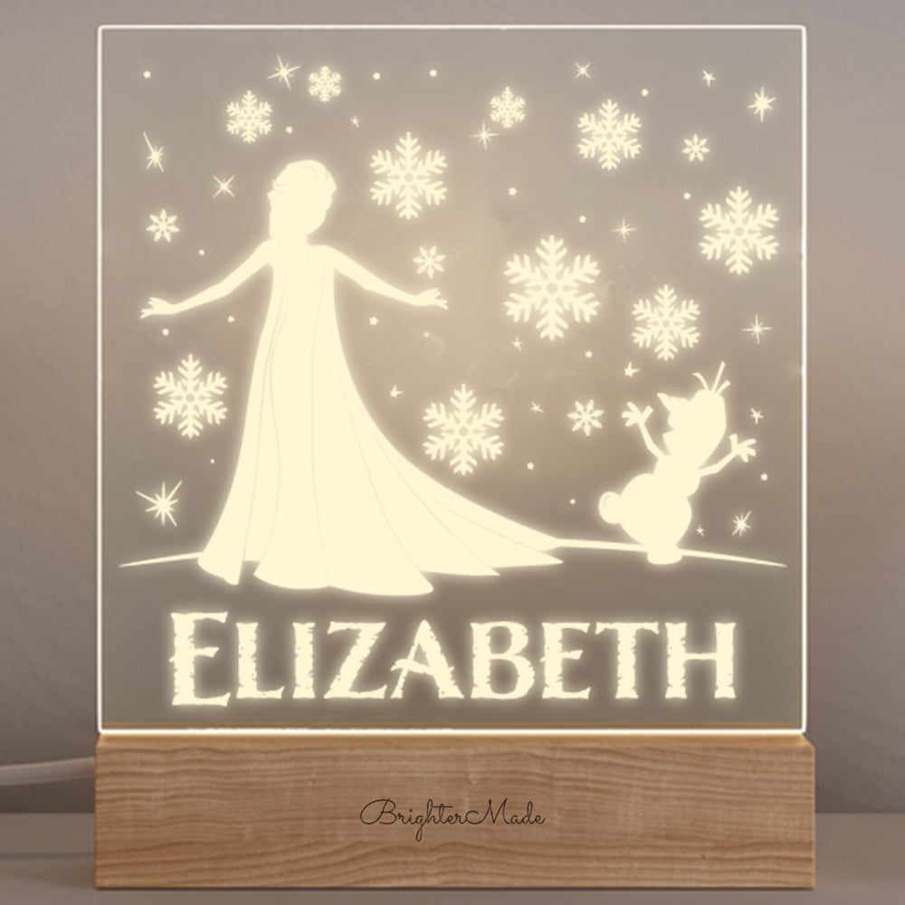 Snow Princess - Personalized Night Light