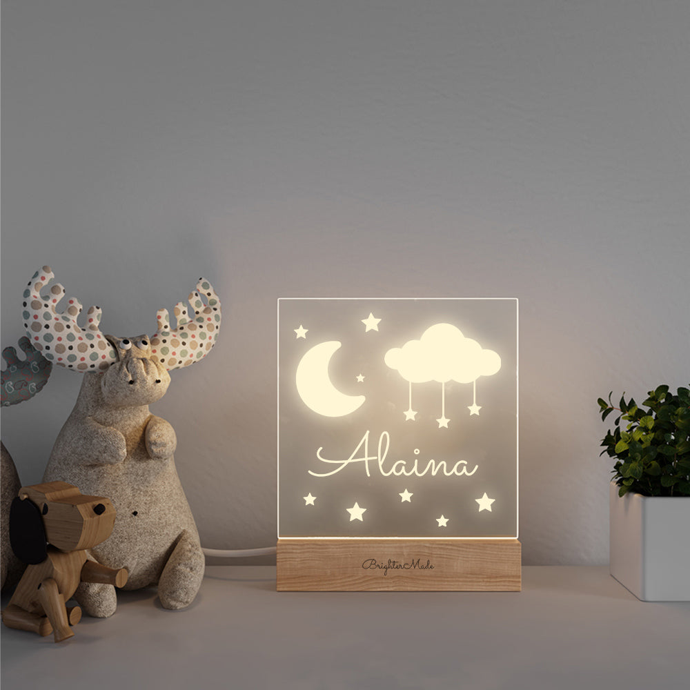 Moon &amp; Stars - Personalized Night Light