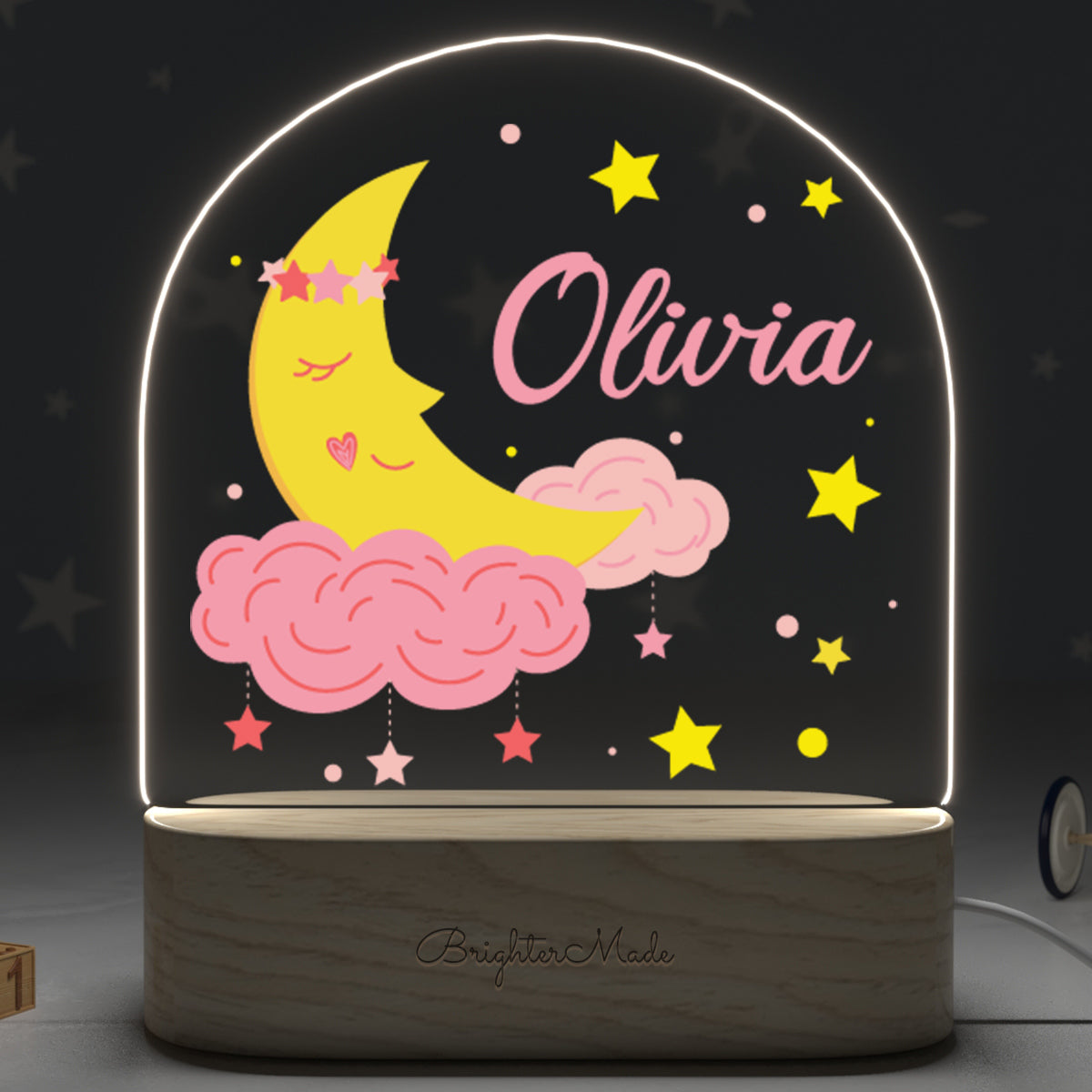 Moon &amp; Stars - Personalized Night Light