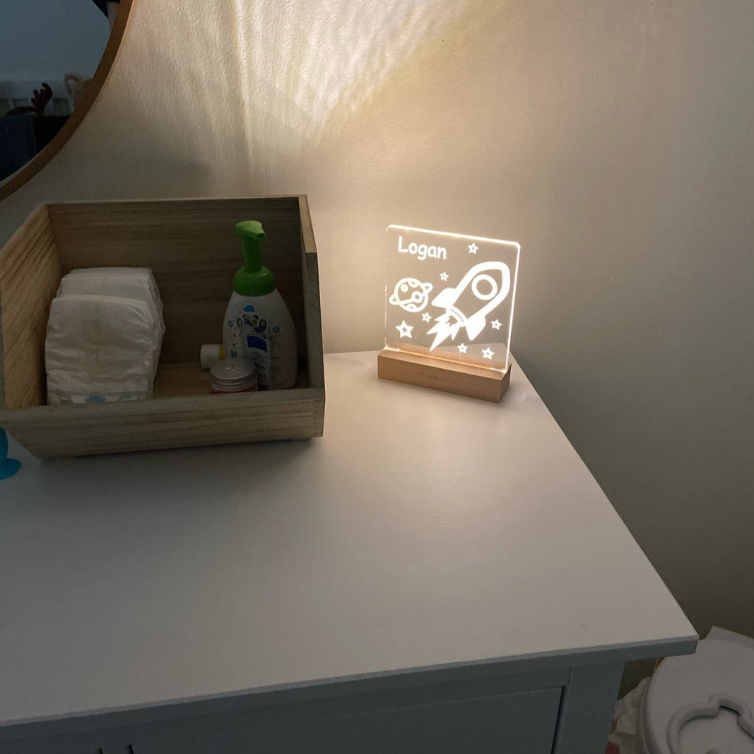 Rocket Ship - Personalized Night Light