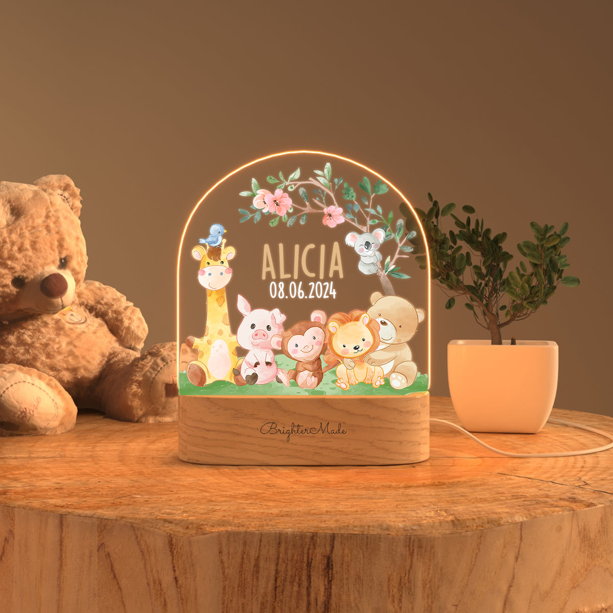 Safari Friends - Personalized Night Light