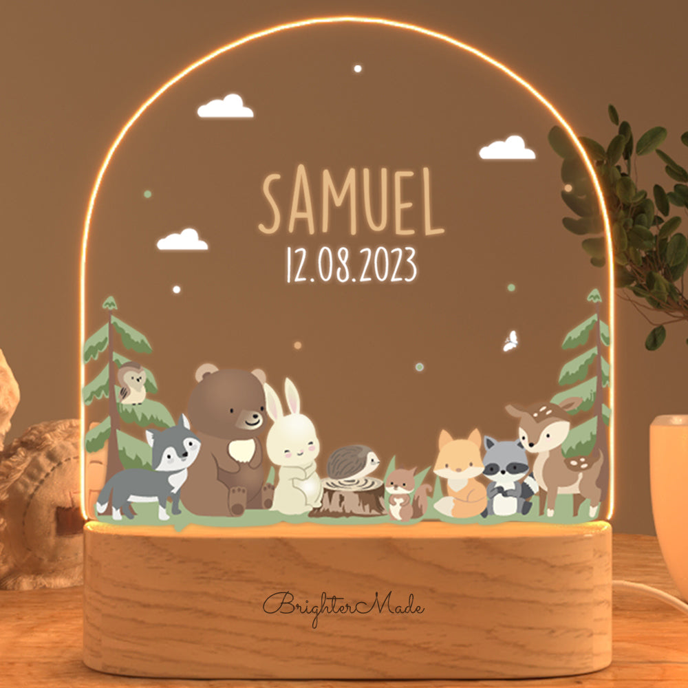 Woodland Wonders - Personalized Night Light