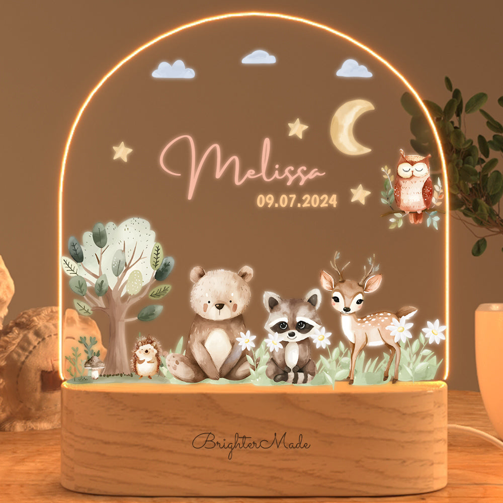 Animal Friends - Personalized Night Light