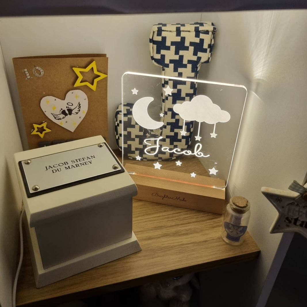 Moon &amp; Stars - Personalized Night Light