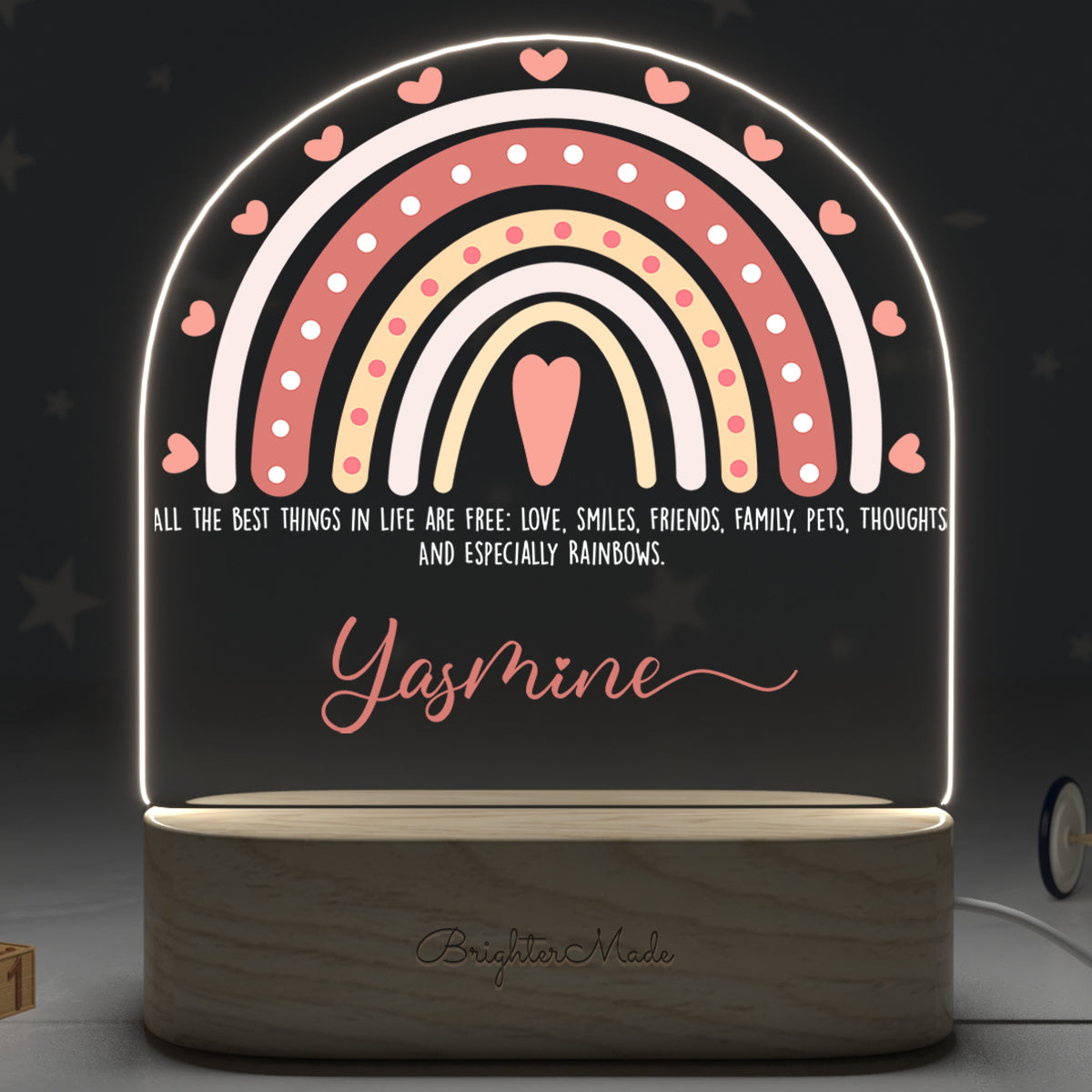 Rainbow Dreams - Personalized Night Light