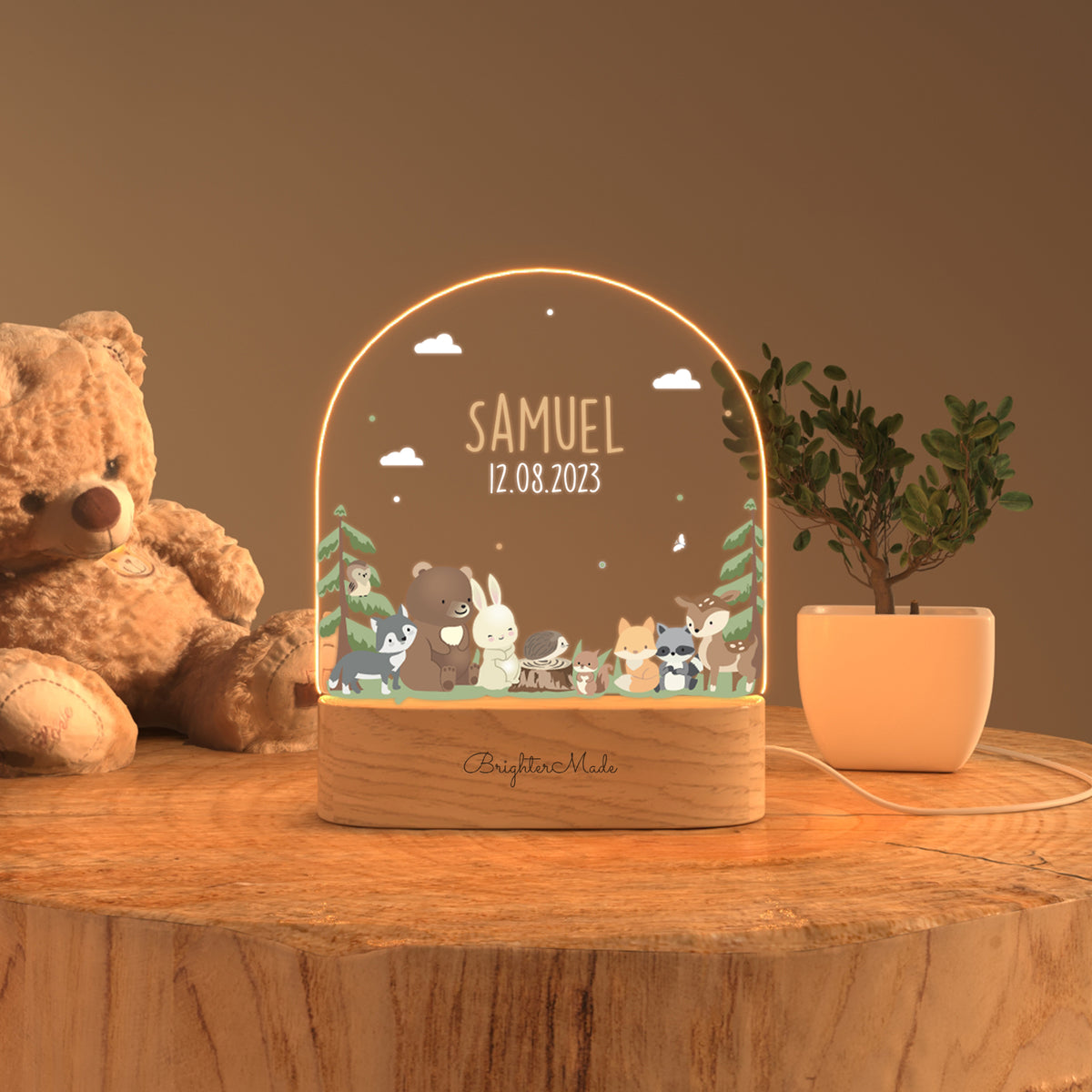 Woodland Wonders - Personalized Night Light