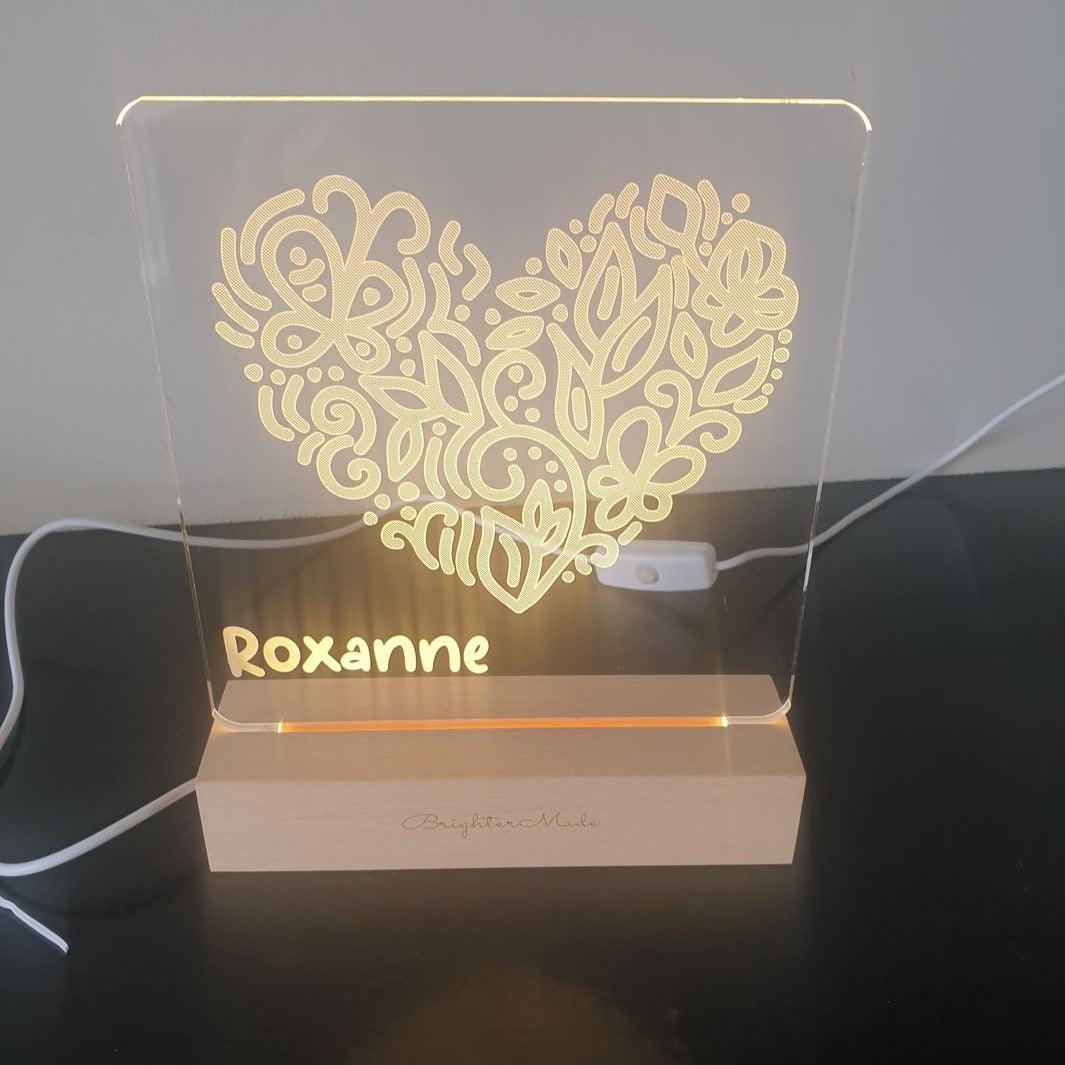 Love Heart - Personalized Night Light - Brighter Made